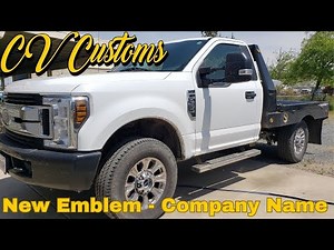 How to remove and replace Emblem - F350 gets Ikonic emblem with company name and LED lighting