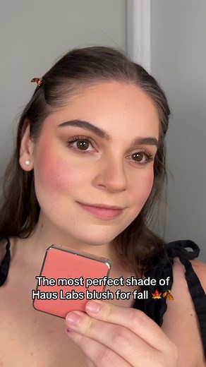 The most perfect fall shade of the @Haus Labs by Lady Gaga Powder Blush 😍 #hauslabsblush #blush #fallblush #fallblushshades