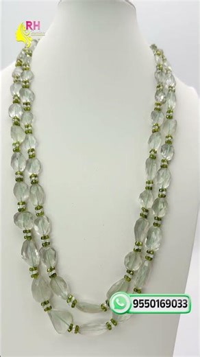 Natural Green Amethyst New Style Customized Necklace | Elegant Modern Jewellery Design