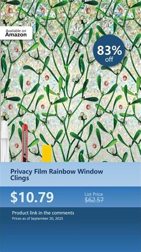 Privacy Film Rainbow Window Clings