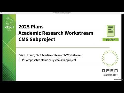 OCP Server - CMS - Academia Research Workstream call (Jan 30, 2025)