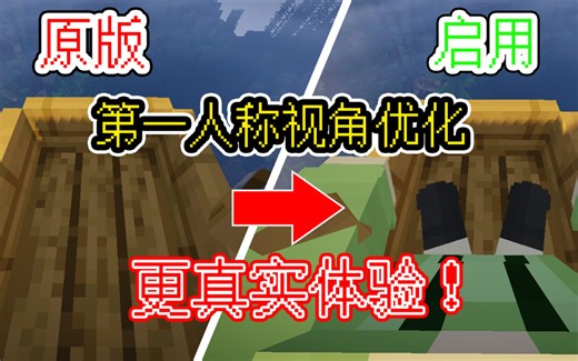【MC模组推荐】真实第一人称视角，生存党必备！给玩家带来更好的游戏体验！
