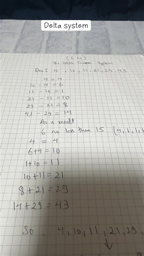 Delta system for numbers #deltasystem #fyp #numbers