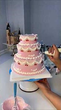 Ombre 3 Layer Cake Decorating ASMR Tutorial Little Grace Cake