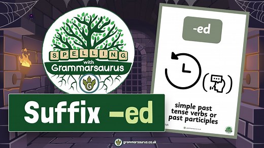 31 reactions · 3 comments | Spelling with Grammarsaurus – Suffix -ed...