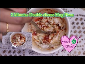 Instant Double cheese Pizza Recipe|2 Minutes Double cheese Mug Pizza In Microwave|Eggless Mug Pizza