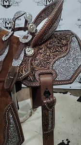 The NFR Saddle for Leslie Smalygo !! This is an ORIGINAL DESIGN by Master Saddles !! Made Since 1989 #imitatedneverduplicated See this going down the alley with Leslie Smalygo! | Master Saddles