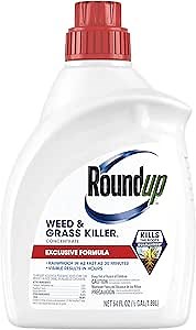 Roundup Weed and Grass Killer₄ Concentrate, Use Around Flower Beds and Trees, on Walkways, and in Other Areas in Yards, 64 fl. oz.