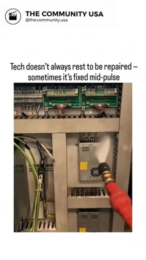 GUNJA SINGH on Instagram: "What looks reckless at first — spraying liquid directly onto exposed electronics — is actually a real maintenance technique used in mission-critical environments. In the clip, a technician cleans energized hardware with a non-conductive solvent that doesn’t carry electricity. This allows dust, flux, and residue to be flushed away without shutting the system down. It’s fast, efficient, and surprisingly safe when done correctly. Modern electronics sometimes can’t afford 