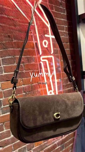 Look 👀 at the Coach Chocolate Suede Brook Flap handbag. This bag is a crossbody and shoulder bag. Tell me do you like the new Chocolate Suede Brook Flap handbag? #handbag #coachny #coachoutlet #shoppinghaul #fypシ
