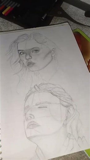 Portrait drawing practice #art #practice #shorts