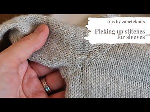 Knitting tips - #1 - How to pick up stitches for sleeves