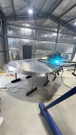 Daniel Brand on Instagram: "Building the roof for the boat, didn’t quite have the right polishing tools today, but made do #plateboat #offshore #fabrication #aluminiumboat #project #diy @bordo_international @cnc_marine"