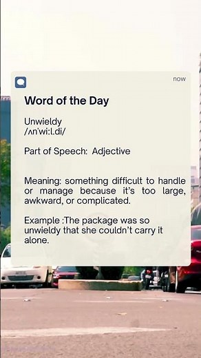 UNWIELDY : Meaning, Example & Easy Explanation | Word of the Day