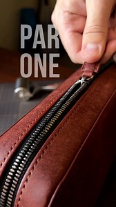 The first part of the video series on perfect zipper insertion into a natural leather bag. #asmr #leathercraft #handmade #bags #fblifestyle | Torross Leather Craft