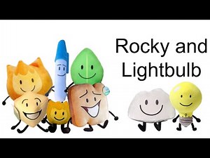 BFDI Plush: Rocky and Lightbulb