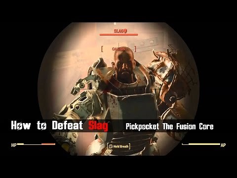 Fallout 4 - How to Defeat Slag in Saugus Ironworks [ Pickpocket Method ]