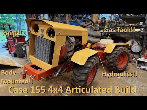 4x4 Case 155 Articulated Tractor Build - Part 13 - Hydraulics, Steering, Fuel tank, and Paint