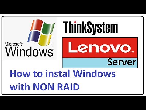 How to install Windows on Lenovo server - NON RAID