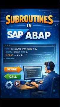 Subroutines in SAP ABAP || #abap #sapabap #samkhyatechnologies #abapprogramming #shorts