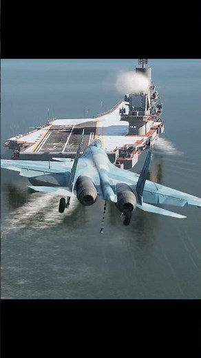 Su-33 Carrier Landings: From Cockpit View