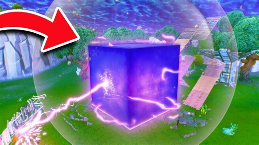 Anti-gravity force field around the cube | Fortnite Battle Royale