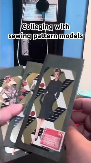 Collaged small journal covers to slip into pockets and tuck spots in junk journals!