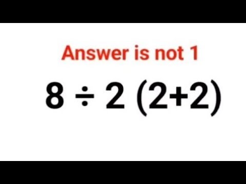 8 ÷ 2 (2 + 2) Answer is not 1. Can you solve this Ukraine Math Test problem?#math #ukraine