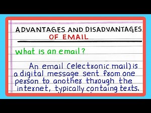 ADVANTAGES AND DISADVANTAGES OF EMAIL in English