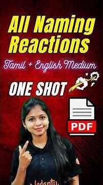 12th Chemistry All Naming Reactions Tamil and English Medium PDF | Public Exam 2026