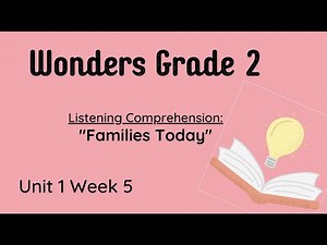 Wonders Grade 2 Unit 1 Week 5 Listening Comprehension: "Families Today"