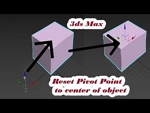 How to reset Pivot Point to center of object in 3ds max