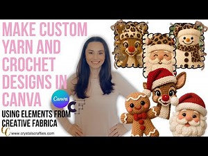 Make Custom Yarn and Crochet Designs in Canva | Latch Hook Faux Yarn Tutorial