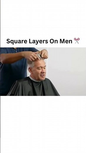 How To Cut Square Layers On Men | Step By Step Men's Haircut Tutorial ✂️
