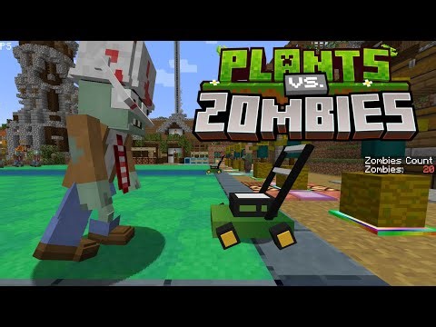 Plants vs. Zombies in Minecraft - Working Lawn Mower System!