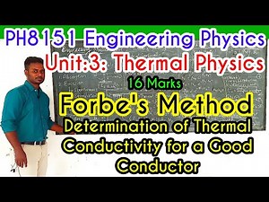 3.6 Forbe's Method : Thermal Conductivity of a Good Conductor | 16 Marks || VIP