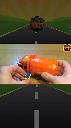 Sárga kukásautó Játékautók