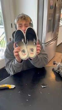 Turning slip on vans into slippers 🤯