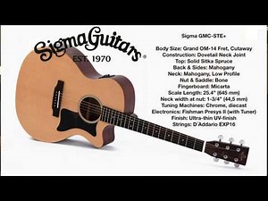 sigma GMC STE+ acoustic guitar demo/sound impression (photo's are from the sigma guitars website)