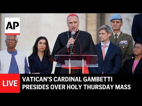 LIVE: Holy Thursday Mass and foot-washing ceremony