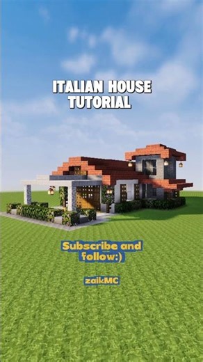 ITALIAN HOUSE TUTORIAL✨️#shorts#minecraftbuilding#minecraftshorts