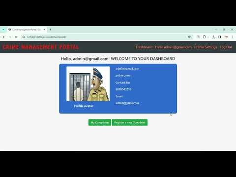 Crime Management Portal in Django Python