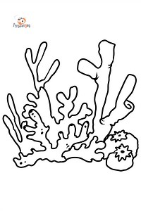 Coral coloring page - Download, Print, and Color Online!