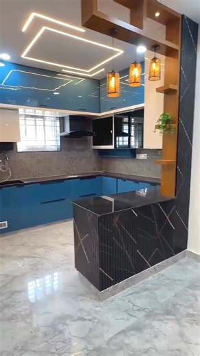 Open modular kitchen & self design || acrylic glash mica || iSmart interior Patna