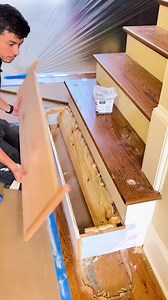 How to remodel a staircase with a square design skills #fypviralシ #fypシ゚viral #flooring #tips #laminate #woodworking #skills #viral | COnstructionnZ