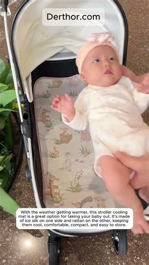 With the weather getting warmer, this stroller cooling mat is a great option for taking your b