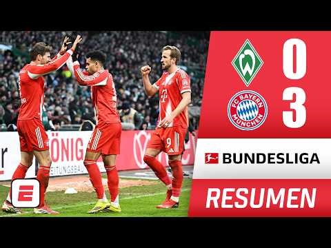 Bayern Munich desplegó su poder y aplastó 3-0 a Werder Bremen. Luis Díaz asistió a Kane | Bundesliga