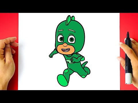 How to DRAW GEKKO - PJ MASKS