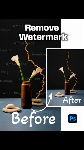 Atul Designer | Photoshop Tips & Album Prints | Remove watermarks from photos in ONE CLICK 😱 Photoshop AI makes watermark removal insanely easy! 👉 No complex selections 👉 No clone stamp... | Instagram