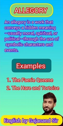 Allegory | Definition of Allegory | what is Allegory | Allegory:a literary term |